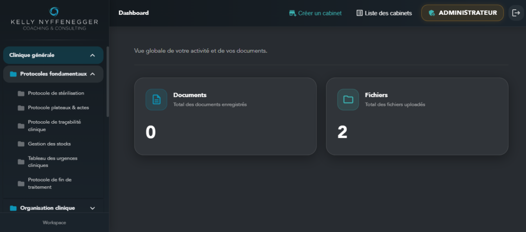 Application web de gestion documentaire développée pour une clinique